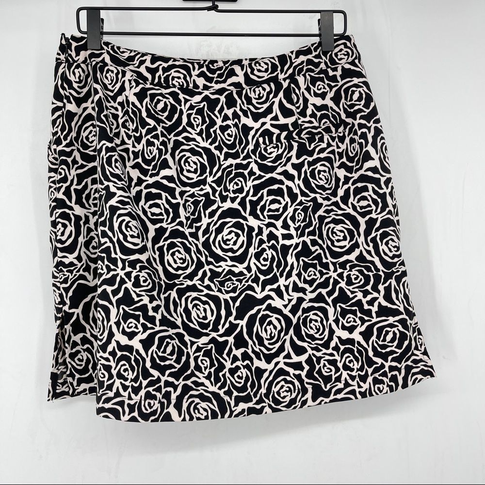 Coral Bay Black White Floral Golf Skort | Size 10 | Activewear Casual Classic - Picture 11 of 14